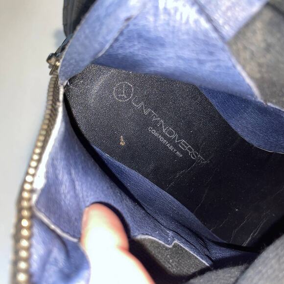 Unity In Diversity Boots Womens 38‎ 7 US Black Buckle Reptile Knee High Leather - Picture 2 of 8